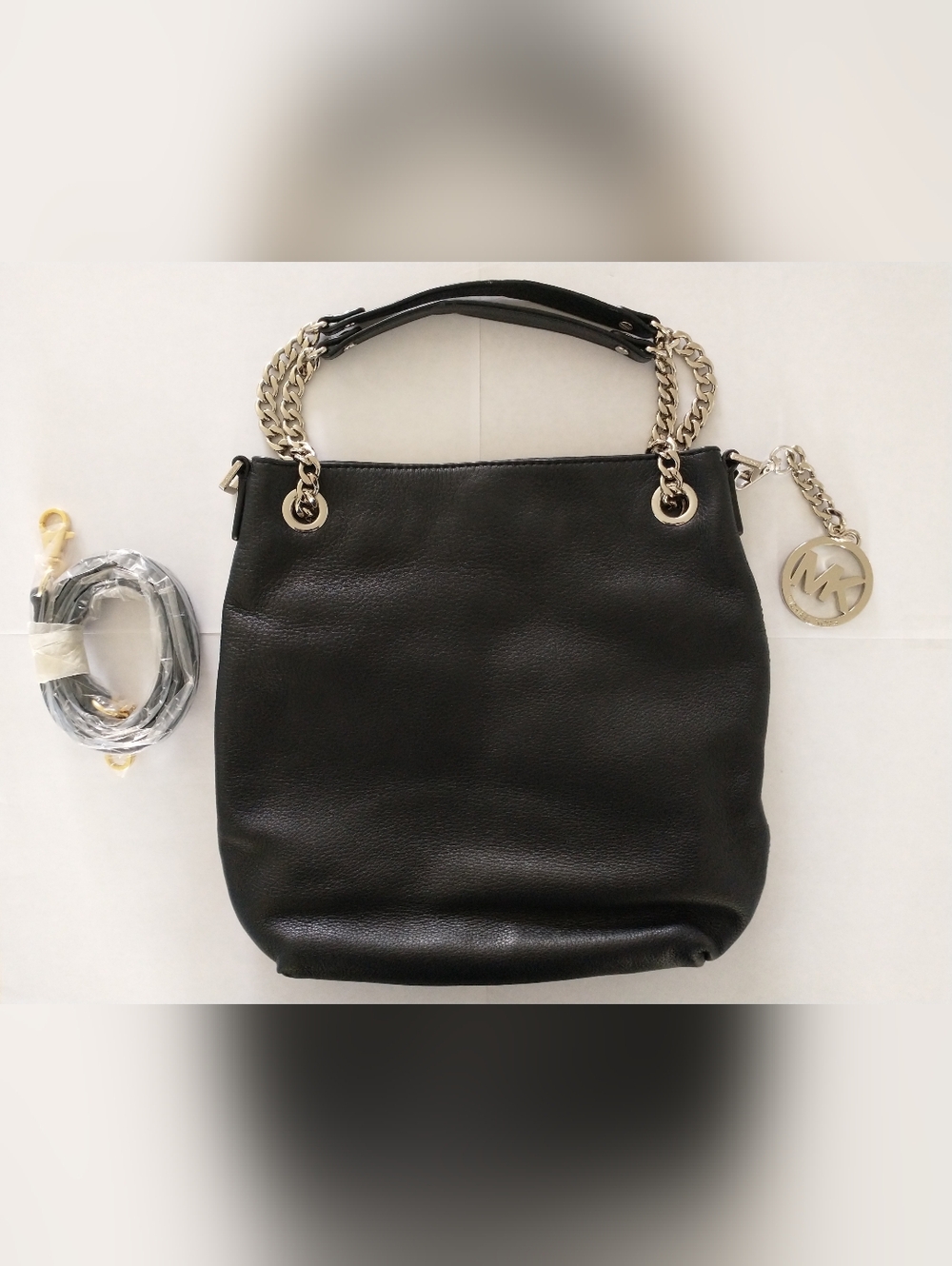 Michael Kors Black Leather Chain Shoulder & Crossbody Bag